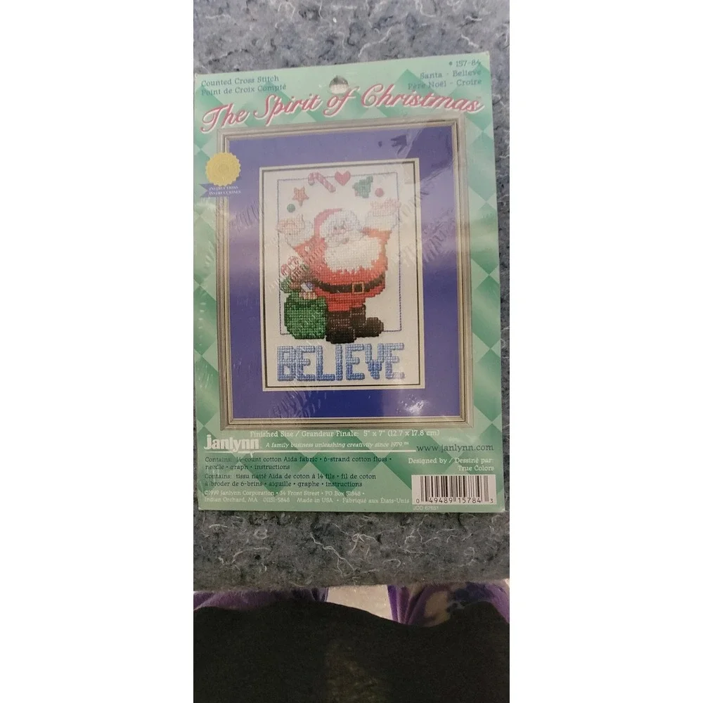 Janlynn The Spirit of Christmas‎ Believe Cross Stitch Kit